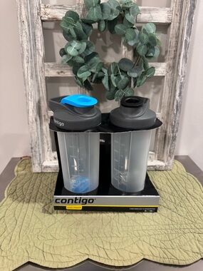 2pk Contigo Protein Shaker Bottles Mixer Cups Shake & Go,28oz Each,leak Proof